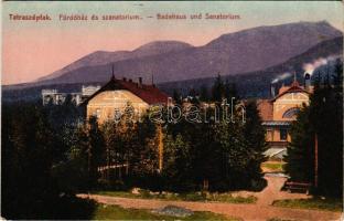 Tátraszéplak, Tatranska Polianka, Westerheim (Magas-Tátra, Vysoké Tatry); Fürdőház és szanatórium. Cattarino S. utóda Földes Samu kiadása / Badehaus und Sanatorium / baths, spa, sanatorium (EK)