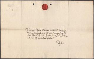 1827 Mátyás József kecskeméti ügyvéd, költő 2 db saját kézzel írt levele a Vakok Intézetéhez