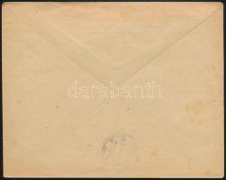 1919 Debrecen helyi ajánlott céges levél 6 db bélyeggel, cenzúrázva / Local registered business cove...