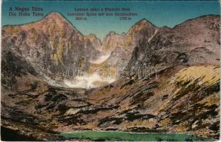 Tátra, Magas-Tátra, Vysoké Tatry; Lomnici csúcs, Kőpataki-tó / mountain with lake