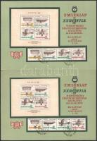 1967 3-3 db Aerofila I. és II. emléklap sorszámozott, elsőnapi alkalmi bélyegzéssel