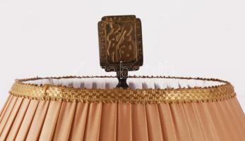 cca 1880-1920 Imari japán porcelán asztali lámpa, európai exportra készített fedeles edényből átalak...