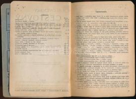 1939 Szlovák menetrend vasúti, autóipari, gőzhajózási és légi közlekedéshez, térképmelléklettel, 243...