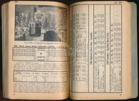 1939 Szlovák menetrend vasúti, autóipari, gőzhajózási és légi közlekedéshez, térképmelléklettel, 243...
