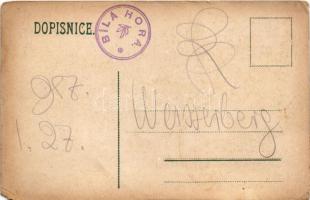 1917 Bílá Hora, Weisserberg; Kostel Marie Vitézné, Král. obora Hvézda, Bojiste r. 1620 / castle, bat...