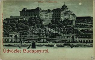 Budapest I. Királyi várpalota, Várkert Bazár. Ottmar Zieher litho (fl)