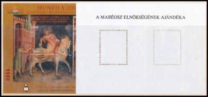 2016 Hunfila Szombathely 89. Bélyegnap fogazott-vágott emlékívpár " A MABÉOSZ elnökségének ajándéka"