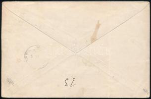 1919 Cenzúrázott ajánlott levél 2 x 50f bélyeggel Debrecenből Pallagpusztára / Censored registered c...