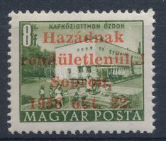 1956 Soproni kiadás 8f Leitold vizsgálójellel (ránc) / Mi 1255, sign: Leitold (crease)