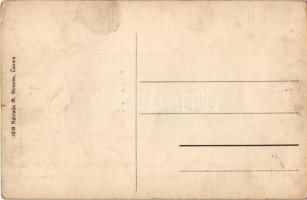 Csázma, Csezmice, Cazma; utca, templom, villa. M. Strauss kiadása / street view, church, villa (r)