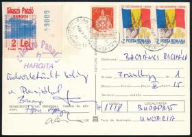 1991 A Sikaszó Panzióból küldött képeslap I. kiadású hotelposta bélyeggel / Hotelpost postcard with 1st issue hotelpost stamp