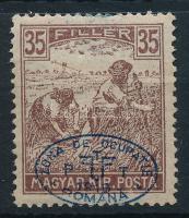 Debrecen I. 1919 Arató 35f elcsúszott felülnyomással / Mi 22 with shifted overprint Signed: Bodor