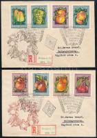 1954 Gyümölcsök (I.) sor 2 ajánlott FDC-n Mezőgazdasági Vásár alkalmi bélyegzéssel