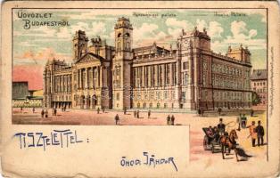 1900 Budapest V. Igazságügyi palota. Kunstanstalt Rosenblatt litho (EB)