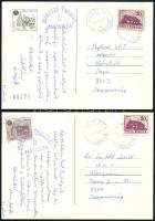 1992 A Sikaszó Panzió díjjegyes levelezőlap + képeslap hotelposta küldemények / Hotelpost PS-card and postcard