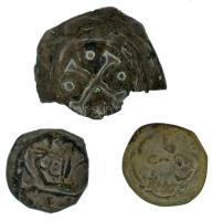 Ausztria ~1200. Bécsi fillér Ag (2x), (0,46g ; 0,58g) + Denár Ag (0,66g) T:VF, patina, anyaghiány
A...