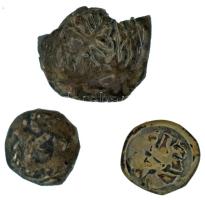 Ausztria ~1200. Bécsi fillér Ag (2x), (0,46g ; 0,58g) + Denár Ag (0,66g) T:VF, patina, anyaghiány
A...