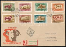 1951 Háziállatok sor ajánlott FDC-n