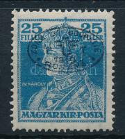 Debrecen I. 1919 Károly 25f fekete felülnyomással / Mi 40b Signed: Bodor