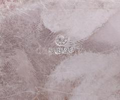 cca 1930 John Round &amp; Son angol ezüstözött fedeles edény. Jelzett, d: 16 cm, m: 8,5 cm