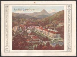 cca 1920-1940 Képes utazási prospektus - Rohitsch-Sauerbrunn német nyelvű szecessziós utazási prospektus