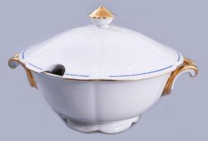 Drasche leveses tál, jelzett, kopással, d: 25 cm