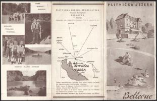 cca 1920-1940 Képes utazási prospektus - Plitvicka Jezera Bellevue többnyelvű utazási prospektus
