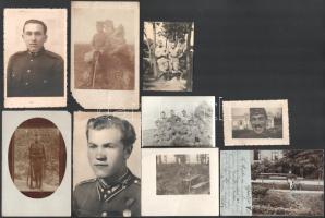 cca 1905-1955 Vegyes katonai fotó tétel, 9 db, változó állapotban, 8,5x5,5 cm és 14x9 cm között