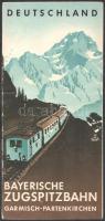 cca 1920-1940 Képes utazási prospektus - Bayerische Zugspitzbahn, Garmisch-Partenkirchen, német nyelven