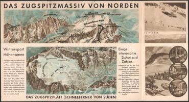 cca 1920-1940 Képes utazási prospektus - Bayerische Zugspitzbahn, Garmisch-Partenkirchen, német nyel...
