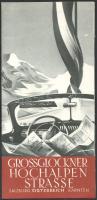 cca 1920-1940 Képes utazási prospektus - Großglockner Hochalpenstraße, Salzburg, Kärten, német nyelven, szalvétával