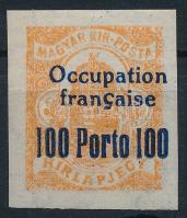 Arad 1919 Hírlap Portó 100f lemezhibával / Mi P10 with plate variety Signed: Bodor