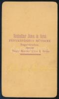 cca 1870 Férfiportré, vizitkártya Rechnitzer János és Társa nagyváradi (Oradea) műterméből, 10,5x6 c...