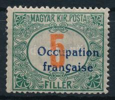 Arad 1919 Portó 5f próbanyomat (hajtott) / Mi IX proof (folded) Signed: Bodor