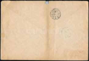 1919 Arad helyi ajánlott expressz nagyalakú levél 37 klf megszállási bélyeggel és első napi bélyegzé...