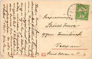 1911 Fiume, Rijeka; Hadihajó fedélzete matrózokkal / Kriegschiff Verdeck / Austro-Hungarian Navy, K....