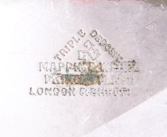 Mappin &amp; Webb London háromszorosan ezüstözött fűszerkínáló, kivehető sószóróval, 2 üvegbetét...