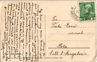 Pola, Pula; Arco Romano / Római kapu / Roman gate. Phot. A. Beer. Verlag F. W. Schrinner (EK)