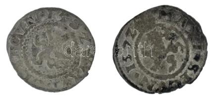 Csehország / Történelmi tartomány 1572. 1pf Ag egyoldalas "II. Miksa" Kuttenberg (0,33g) + 1582. 1pf Ag egyoldalas "II. Rudolf" (0,34g) T:VF, patina Bohemia 1572. 1 Pfennig (weiss-pfennig) Ag one-sided "Maximilian II" Kuttenberg (0,33g) + 1582. 1 Pfennig (weiss-pfennig) Ag one-sided "Rudolf II" (0,34g) C:VF, patina