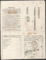 1853 Ausschl. Pr. Kaiser-Ferdinands-Nordbahn vasúti fuvarlevél