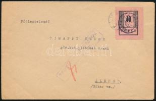 Nyíregyháza 1945 Levél 40f jobb felső ívsarki bélyeggel bérmentesítve / Cover with local issue corner stamp, Sign: Flasch, Leitold