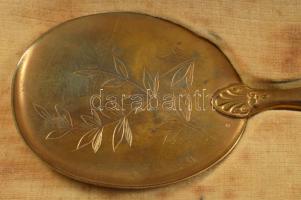 Ezüst (Ag) nyelű fagylaltszervírozó szett, jelzett, dobozában, h: 25,5 cm