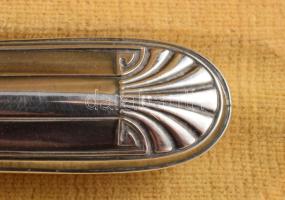 Ezüst (Ag) nyelű tortalapát, jelzett, dobozában, h: 26 cm