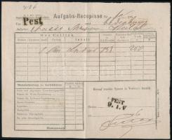 1866 Pest, K. k. priv. österr. Staats-Eisenbahn-Gesellschaft vasúti fuvarlevél