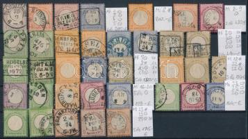 Deutsches Reich összeállítás stecklapon, jó minőségben / Deutsches Reich small lot between Mi 1-27, good condition (Mi EUR 5.673,-)