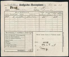 1864 Pest, K. k. priv. österr. Staats-Eisenbahn-Gesellschaft vasúti fuvarlevél