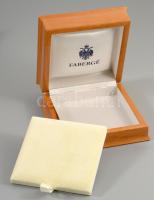 Fabergé fa ékszerdoboz, jó állapotban, karton dobozban, 11x11 cm