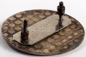 Mercedes logo, 100.000km, fém, Josef Preissler Pforzheim jelzéssel, d: 7,5 cm