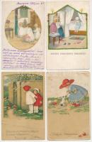 22 db RÉGI Pauli Ebner grafikai művészlap / 22 pre-1945 graphic art postcards s: Pauli Ebner