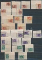 Olaszország részére 1918 Osztrák-magyar katonai posta Ortspostmarke sorozat 23 klf ívsarki bélyeg / ...